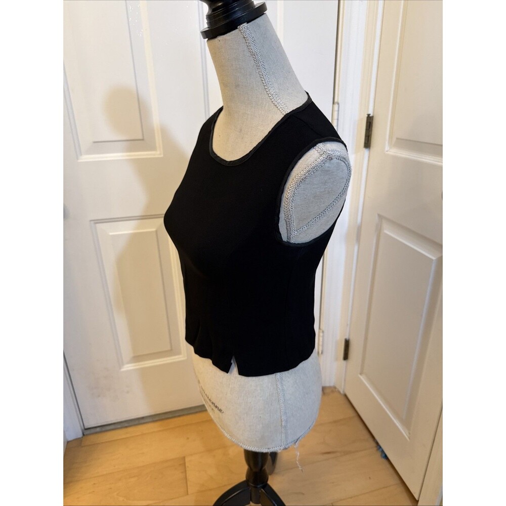 BLACK BASIC karol richardson Black and Viscose tank top women’s size petite